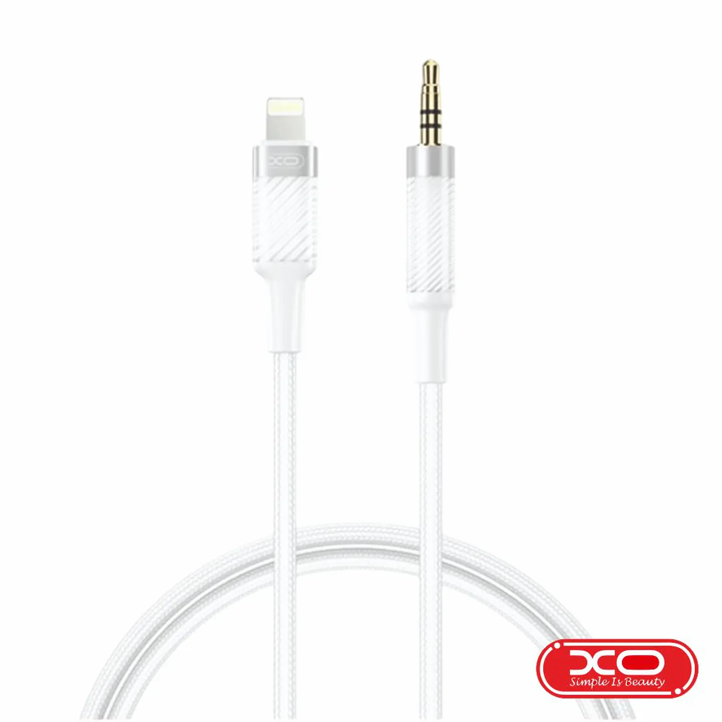 Cabo Lightning Macho P/ Jack 3.5mm Macho 1m Branco XO 1