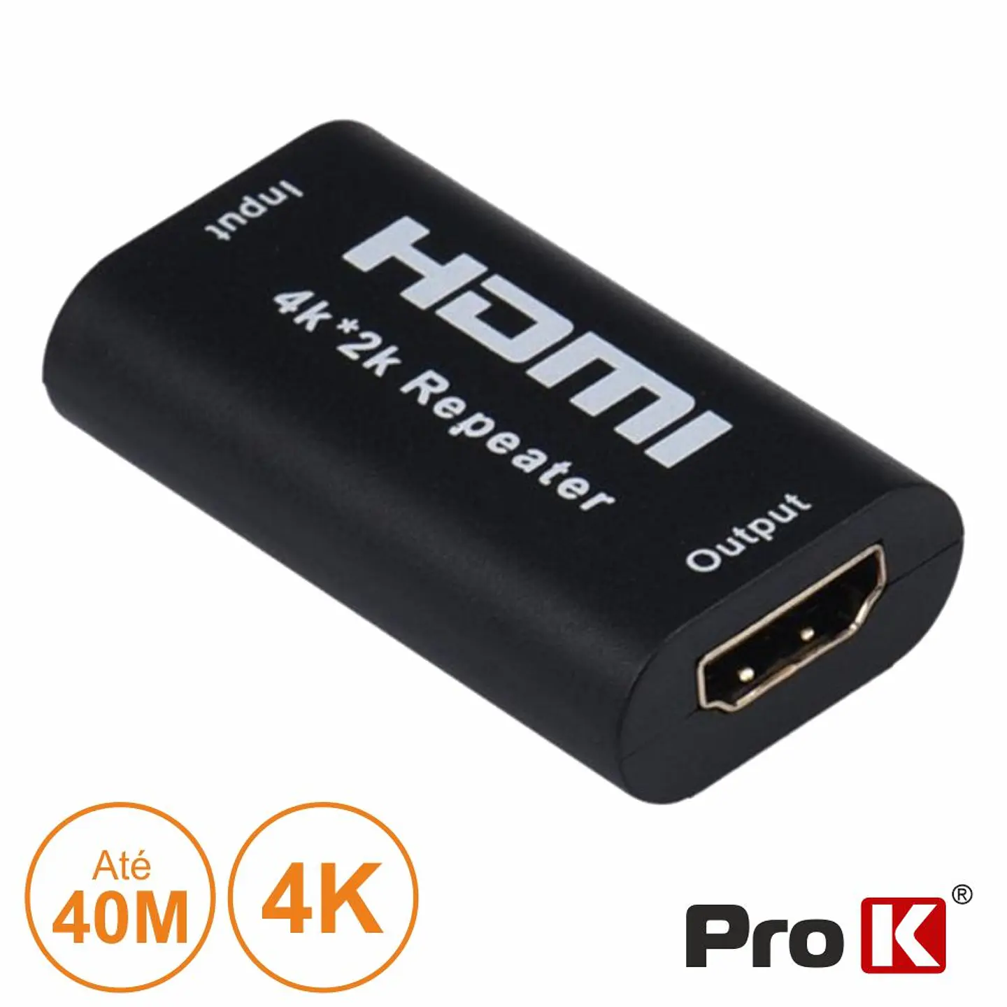 FICHA ADAPTADORA HDMI FÊMEA / FÊMEA DOURADA P/ 40M 4K PROK 1