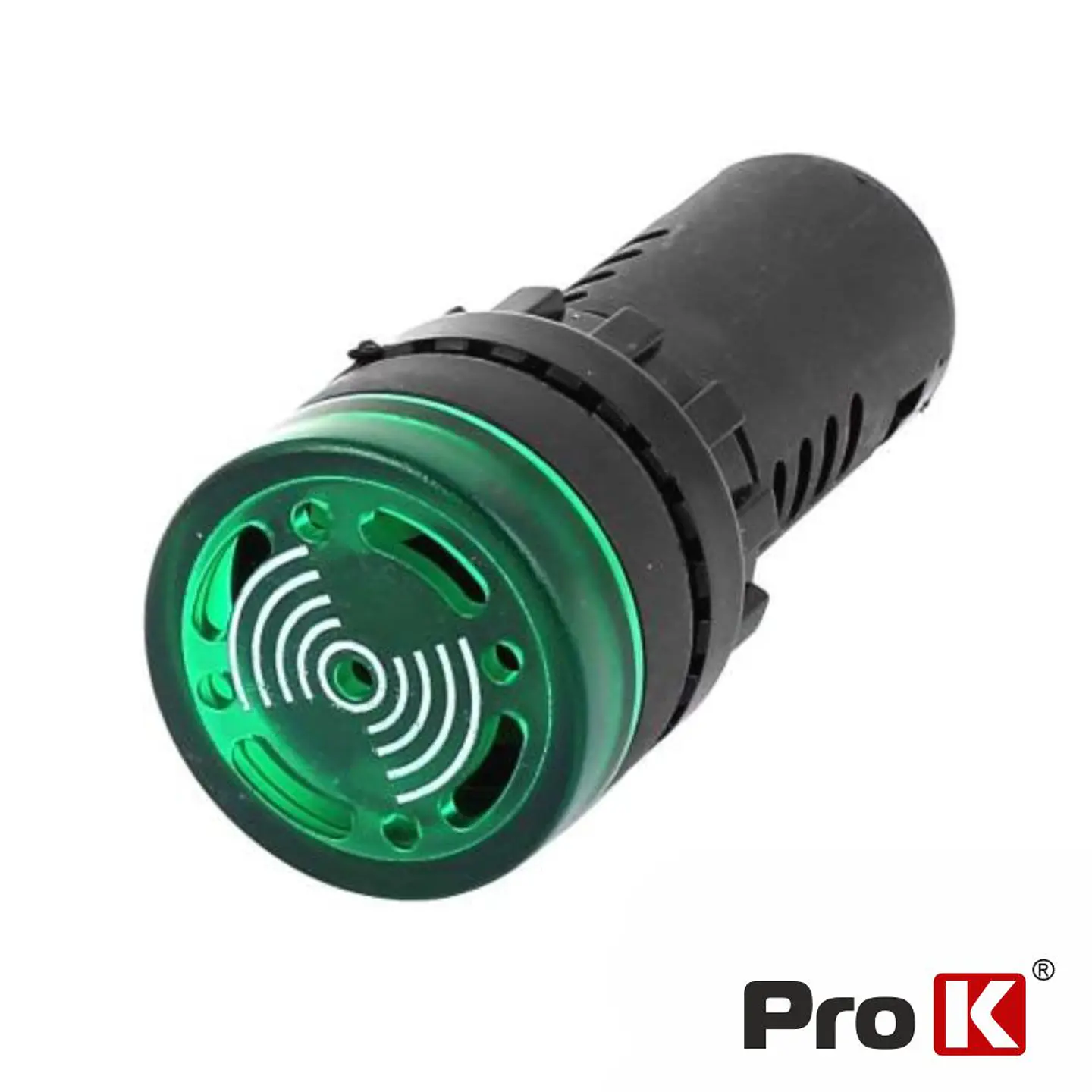 Luz Piloto Redondo De Painel 22mm 220V C/ Besouro Verde 1