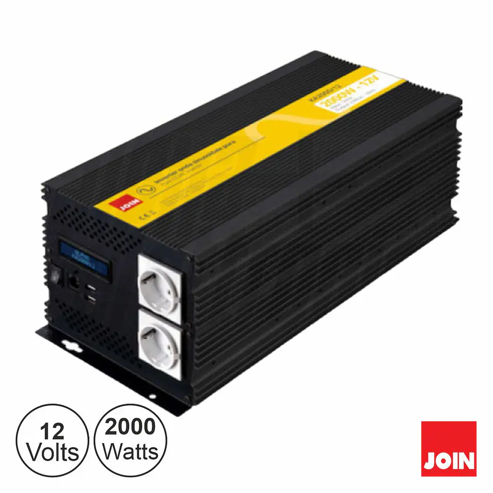 Conversor 12V-230V 2000W Onda Pura 1