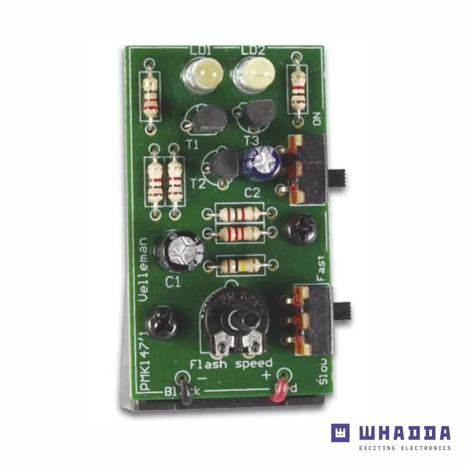 Kit Estroboscópio C/ 2 LEDS Brancos WHADDA 1