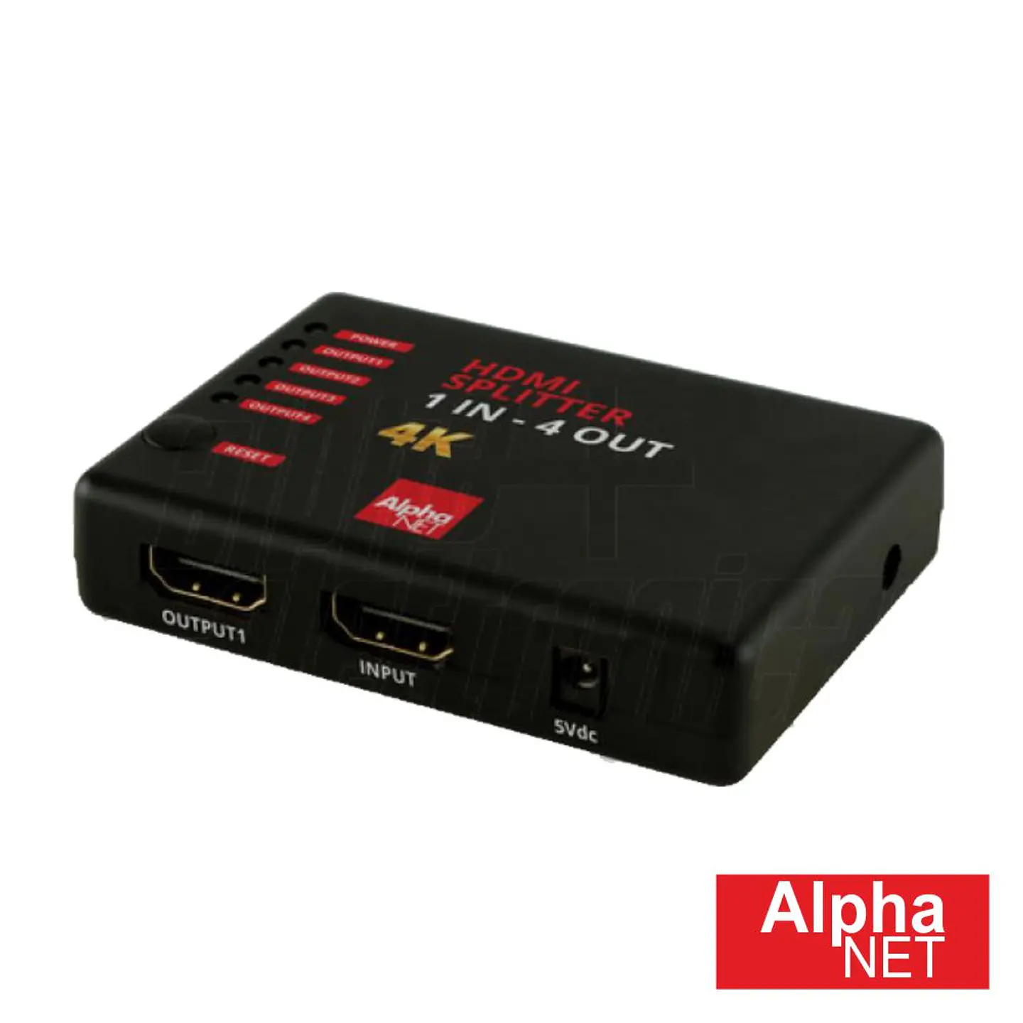 DISTRIBUIDOR COMUTADOR HDMI 1 ENTRADA 4 SAÍDAS ALPHANET 1