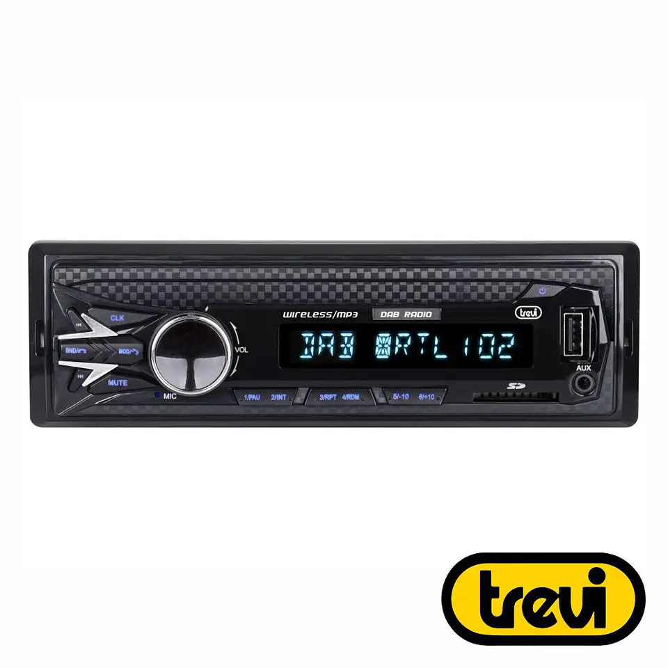 Auto-Rádio FM Mp3 4x40W C/ BT/AUX/USB C/ Antena DAB TREVI 1
