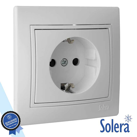 TOMADA ELÉTRICA ENCASTRAR C/ TERRA SOLERA
