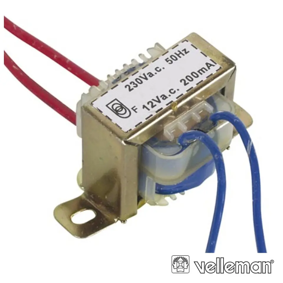TRANSFORMADOR 2.4VA 1X12V VELLEMAN 1