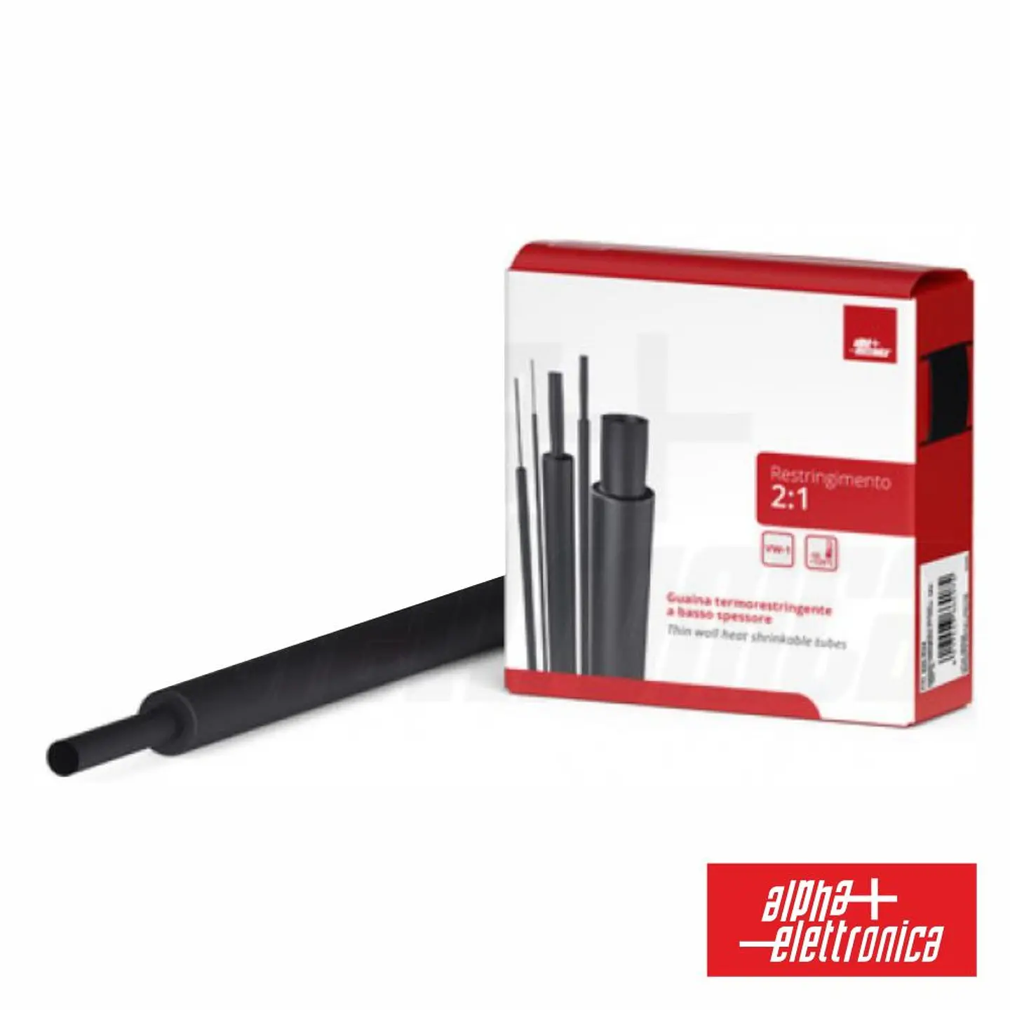 Tubo Manga Termoretráctil 25.4mm 4m Preto ALPHA 1