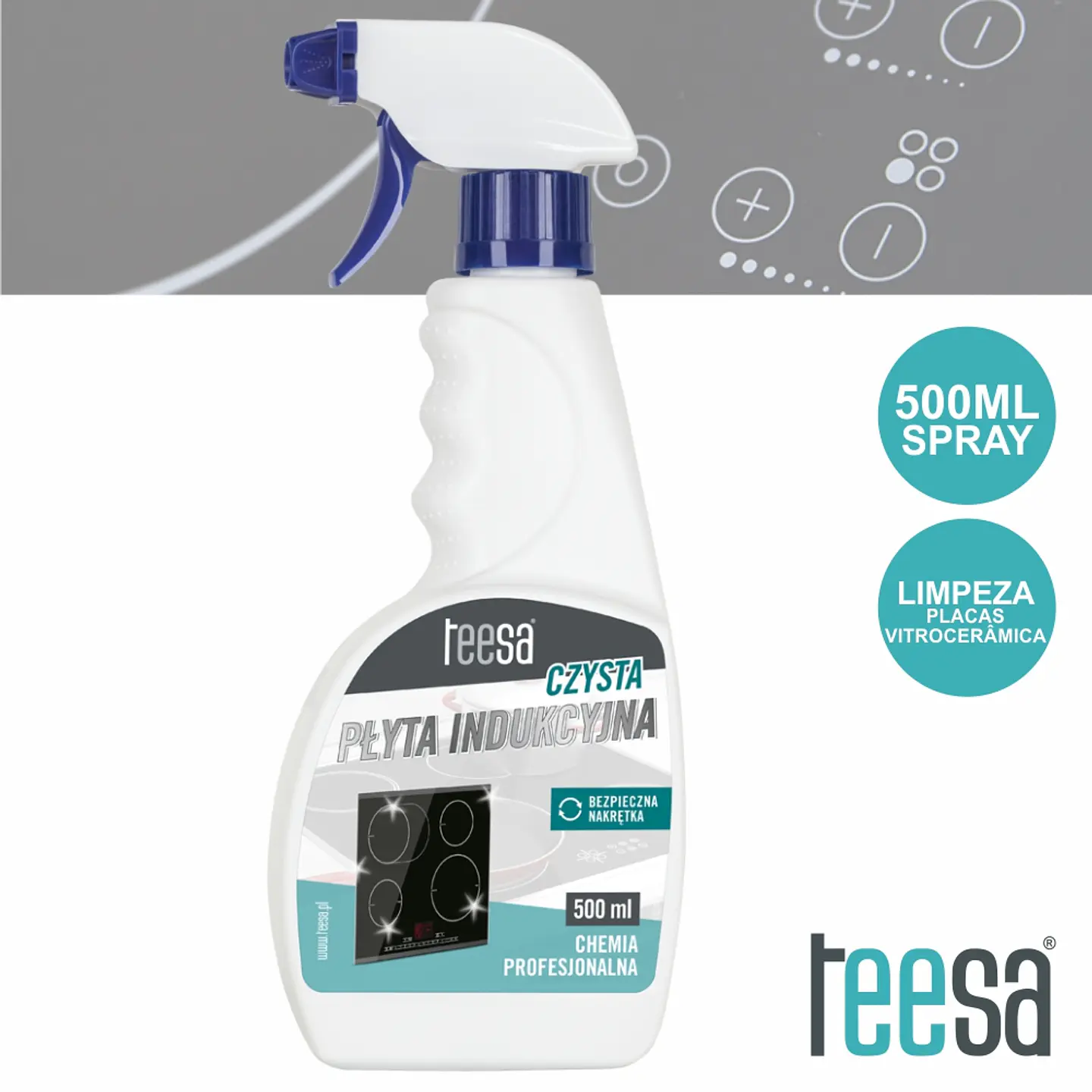 SPRAY DE 500ML LIMPEZA PLACAS VITROCERÂMICA TEESA 1