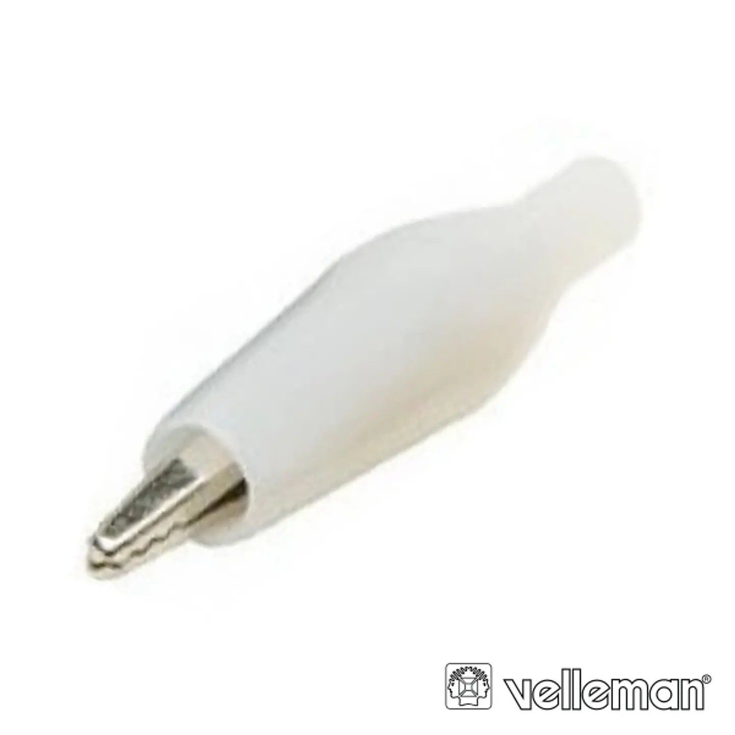 PINÇA CROCODILO 27MM ISOLADA BRANCO 1