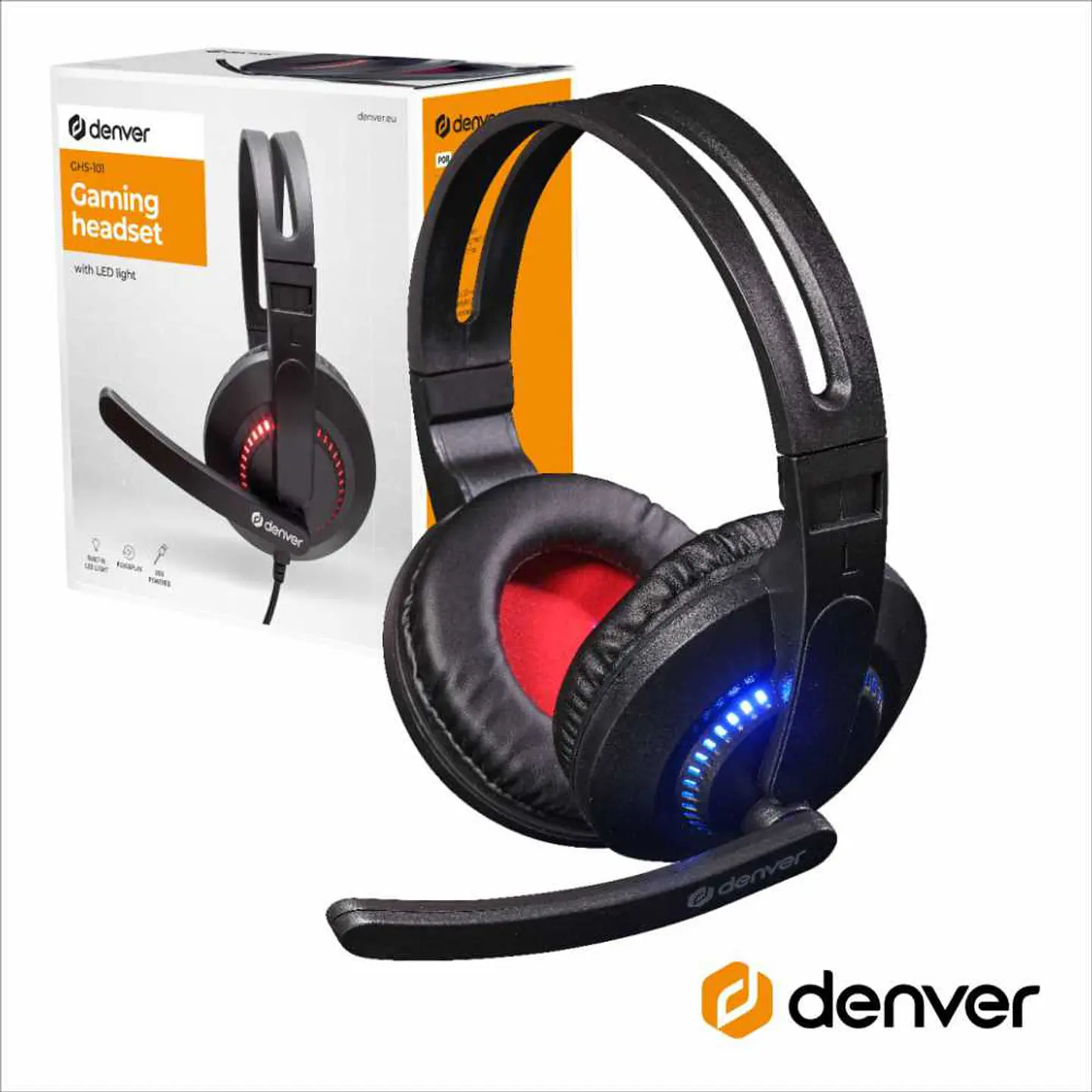 Auscultadores Gaming C/ LED RGB 1