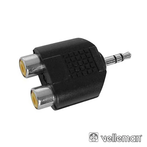 FICHA ADAPTADORA JACK 3.5MM MACHO ST / 2 RCA FÊMEA