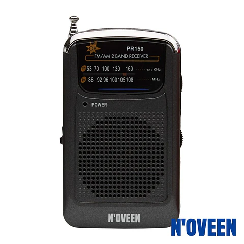 Rádio Portátil AM/FM A Pilhas Preto NOVEEN
