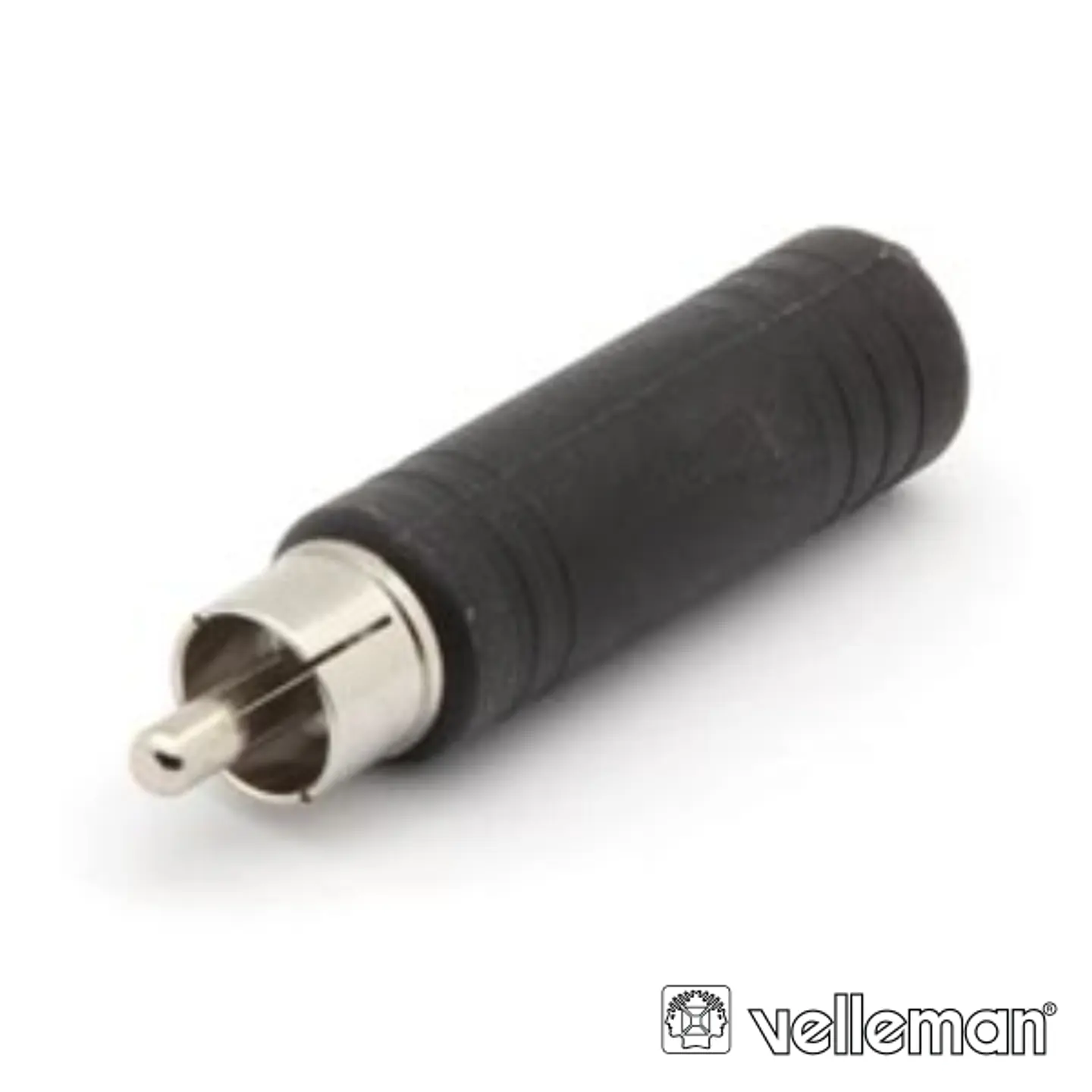 FICHA ADAPTADORA RCA MACHO / JACK 6.35MM FÊMEA MN VELLEMAN 1