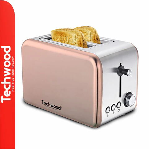 Torradeira 2 Ranhuras 850W INOX Rosa TECHWOOD