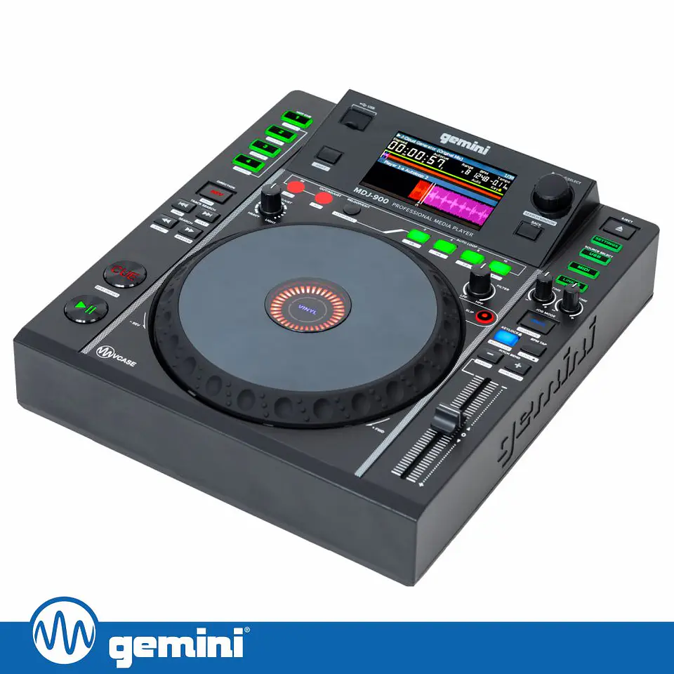 Leitor DJ Profissional C/ LCD USB/RJ45 Link GEMINI 1