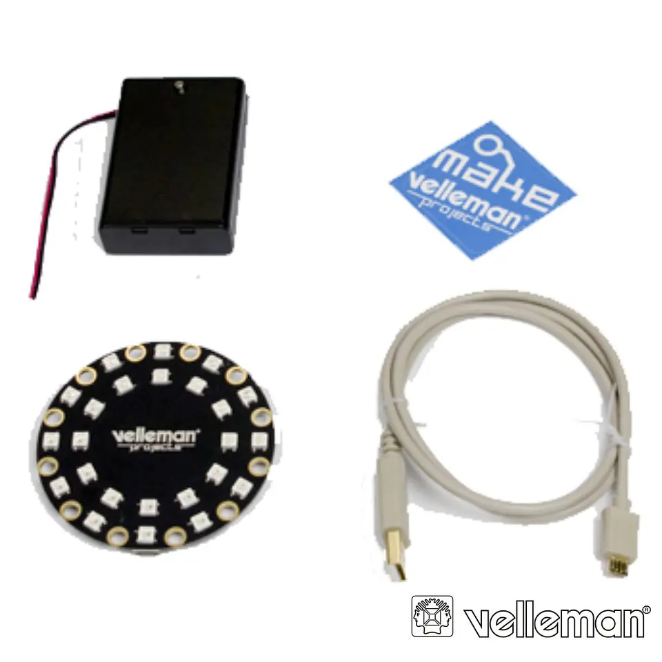 MÓDULO 24 LEDS RGB P/ ARDUINO ATMEGA32U4 VELLEMAN 1