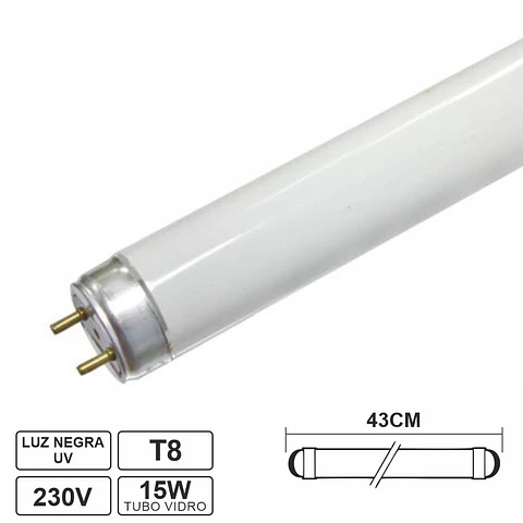 Lâmpada Tubular T8 15W 43cm Fluorescente UV P/ Matar Insetos