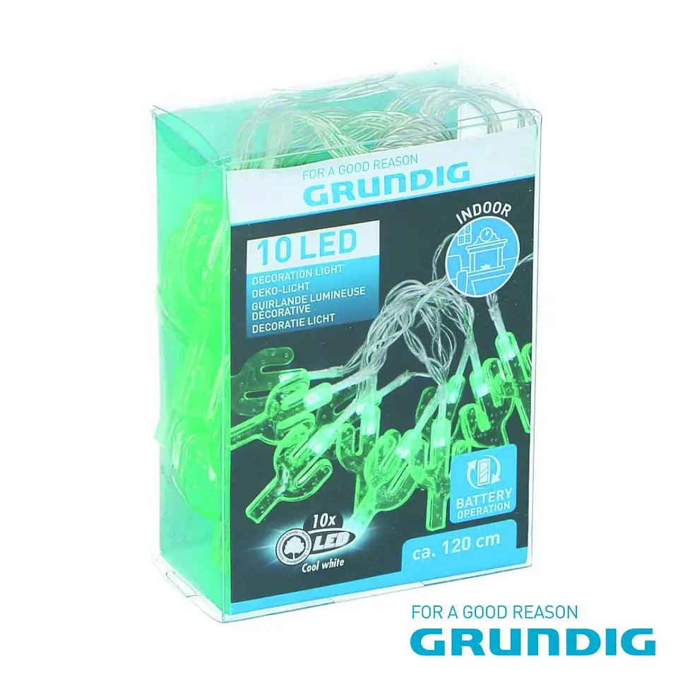 Luzes Decorativas Em Forma Cacto C/ 10 LED GRUNDIG 1