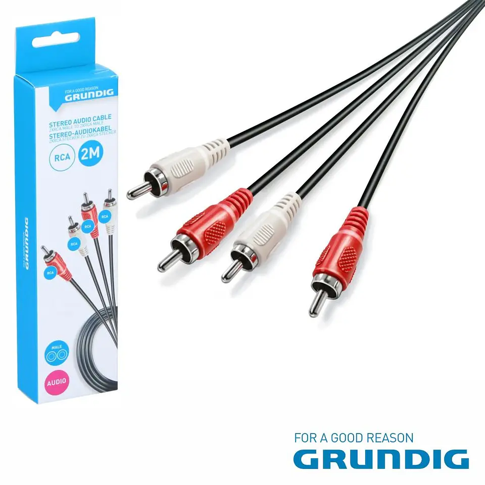 Cabo 2-RCA Macho / 2-RCA Macho 2M GRUNDIG 1