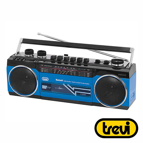 Rádio MP3 C/ MW/FM/SW1-2 Bluetooth Azul TREVI