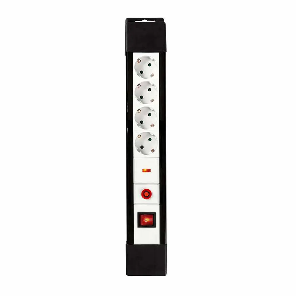 Tomada Elétrica 4x Schuko C/ Interruptor 3m 1