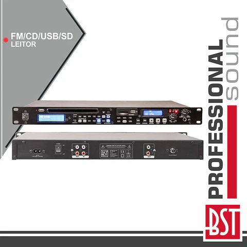 LEITOR DUAL CD-R PLAYER C/ FM/SD/USB BST