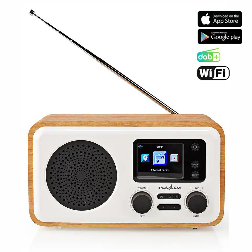 Rádio Portátil WiFi FM/USB/AUX/BT 7W 1