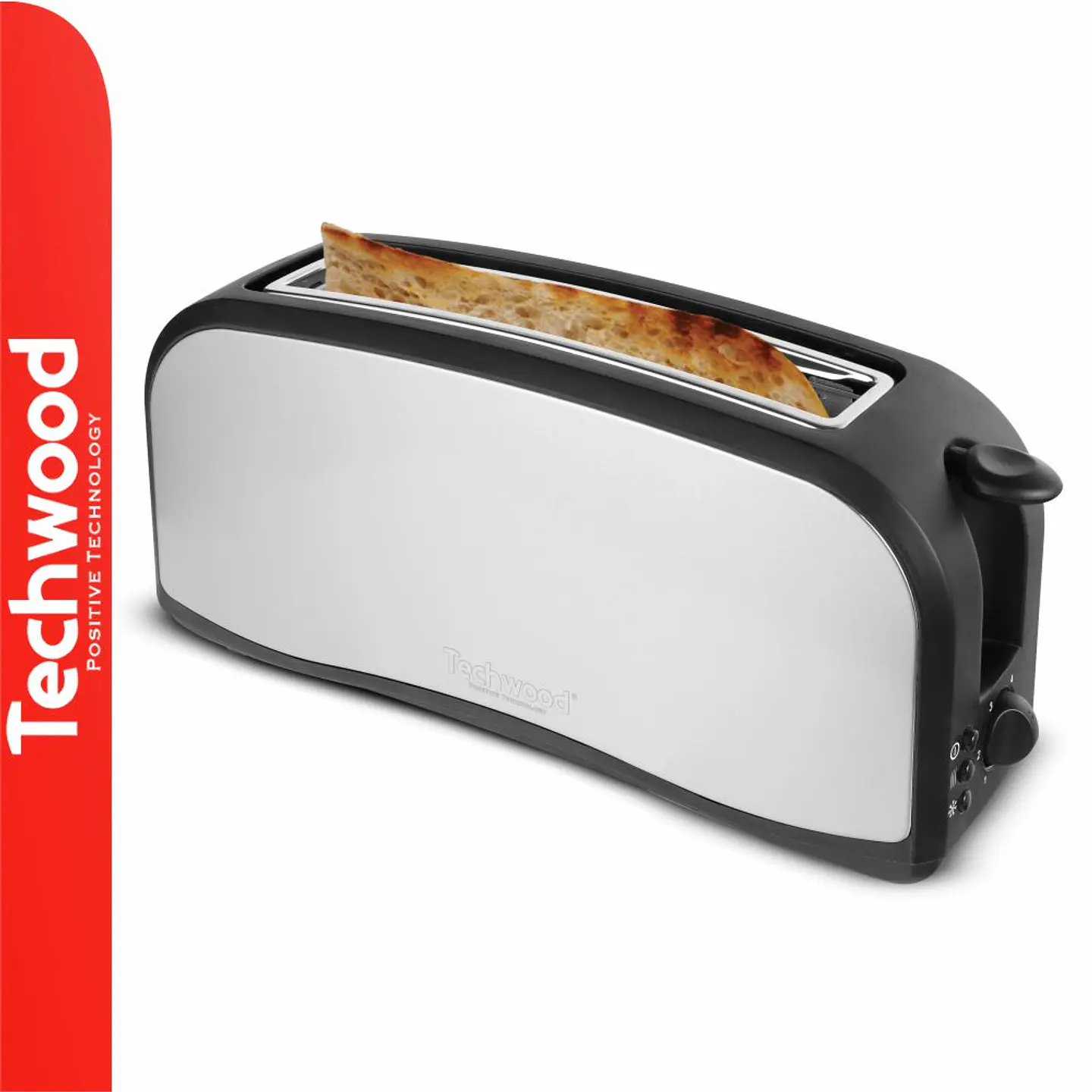 Torradeira 1 Ranhura Comprida 1000W INOX TECHWOOD 1