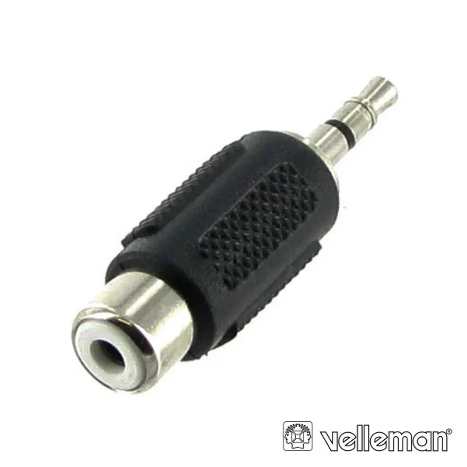 ADAPTADOR RCA FÊMEA P/ 3.5 JACK MACHO MN VELLEMAN 1