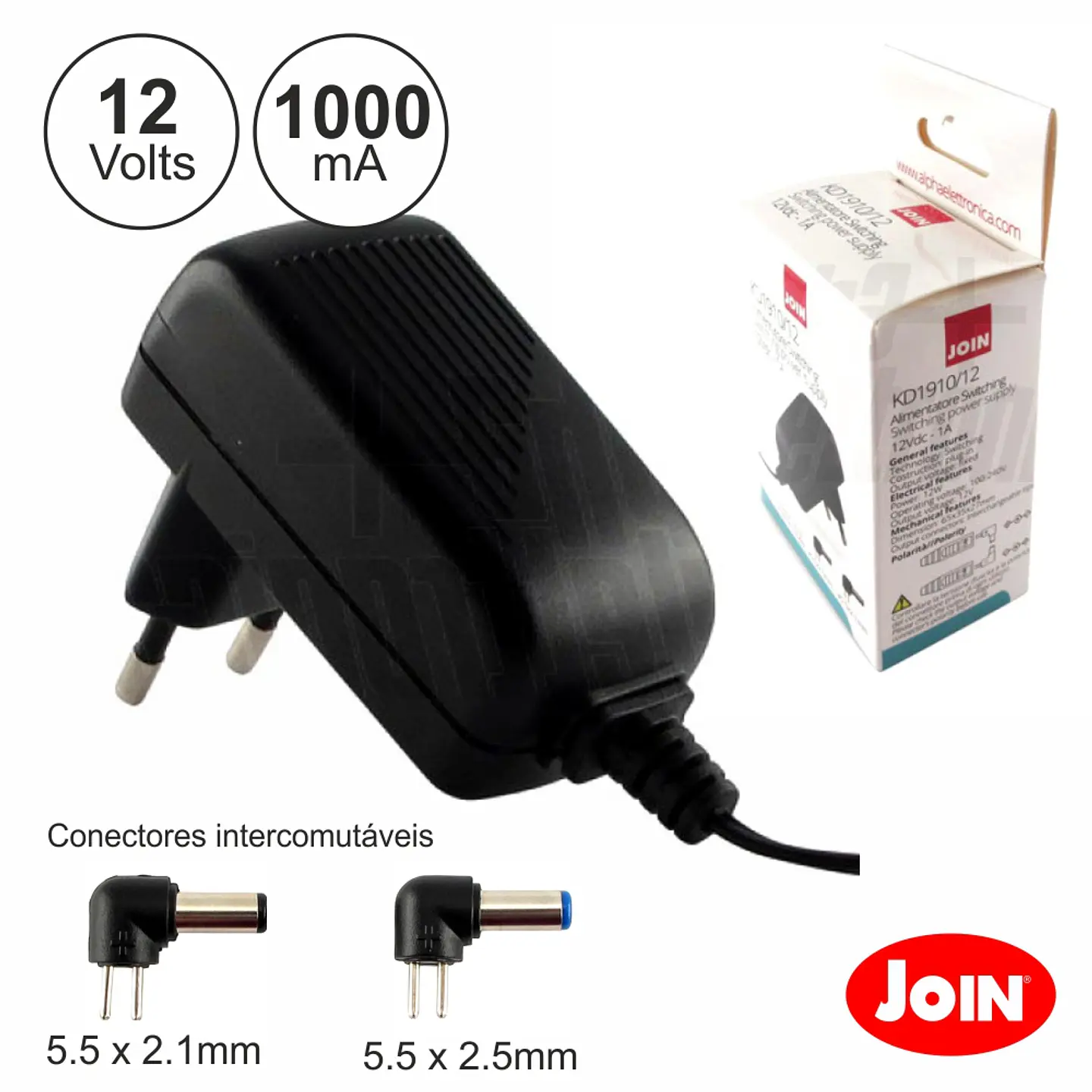ALIMENTADOR COMPACTO 12V 1A 12W JOIN 1