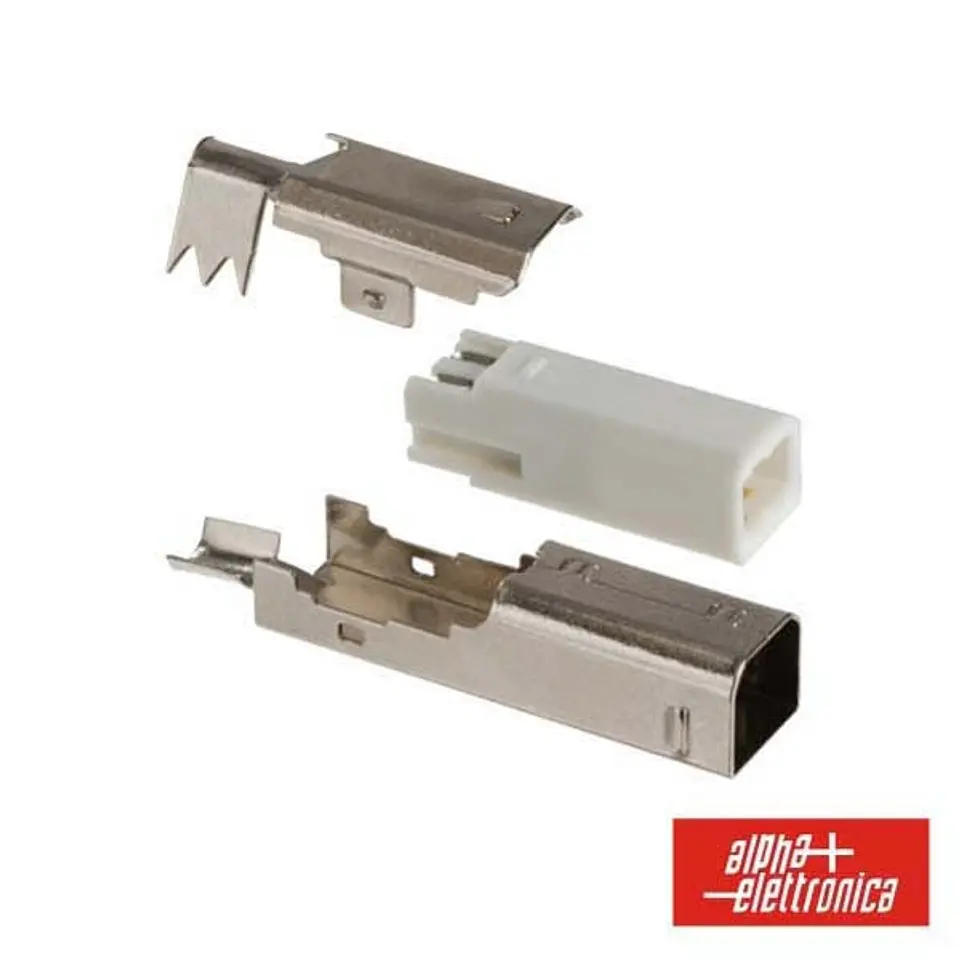 FICHA USB-B 2P MACHO P/ SOLDAR 1