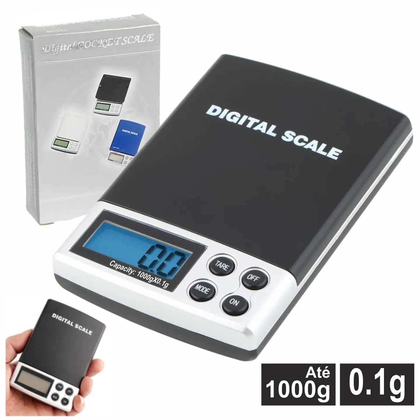 MINI BALANÇA 1000G / 0.1G 1