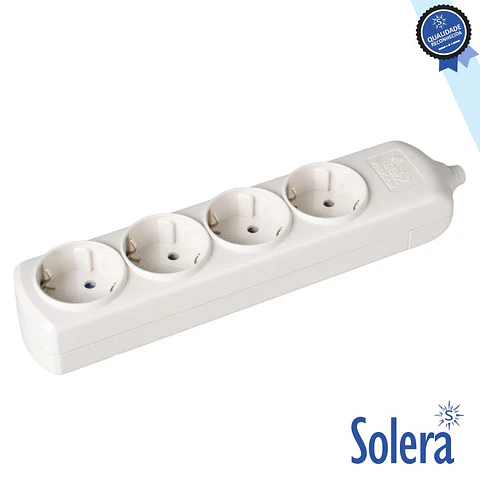 TOMADA ELÉTRICA C/ 4 SAÍDAS SCHUKO SOLERA