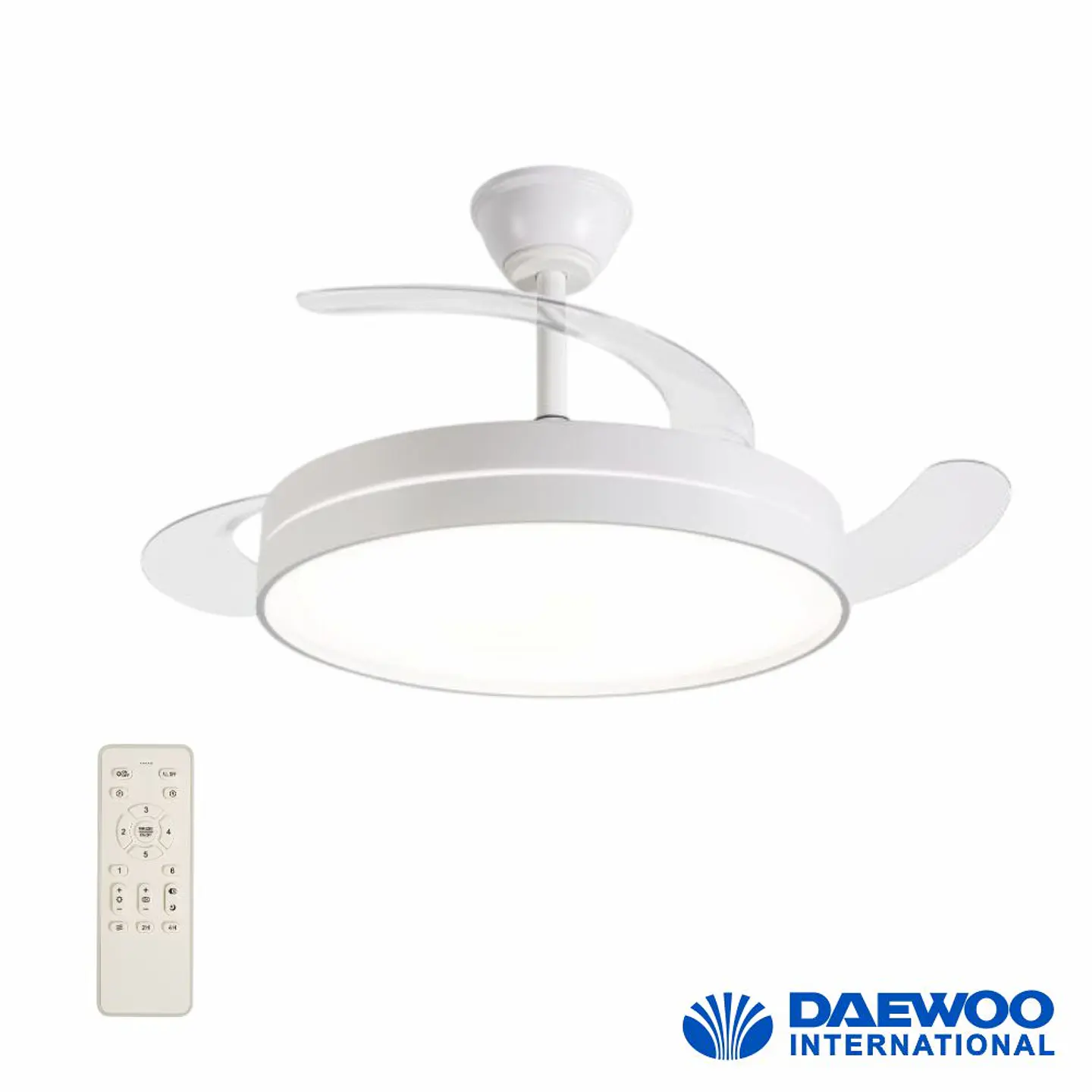Ventoinha De Teto 30W 106cm C/ Iluminação LED 36W C/ Comando 1
