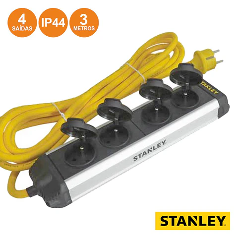 TOMADA ELÉTRICA C/ 4 SAÍDAS 1.5M IP44 STANLEY