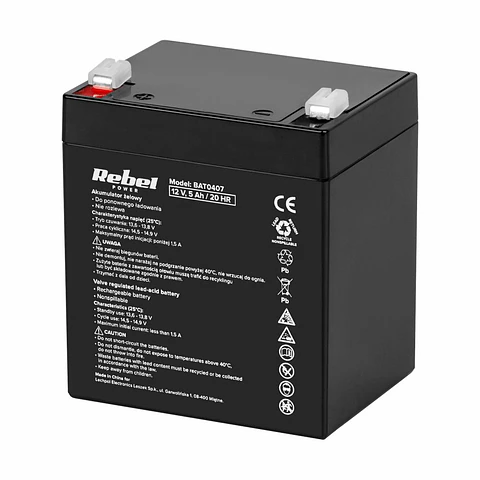 Bateria Chumbo Gel 12V 5A REBEL