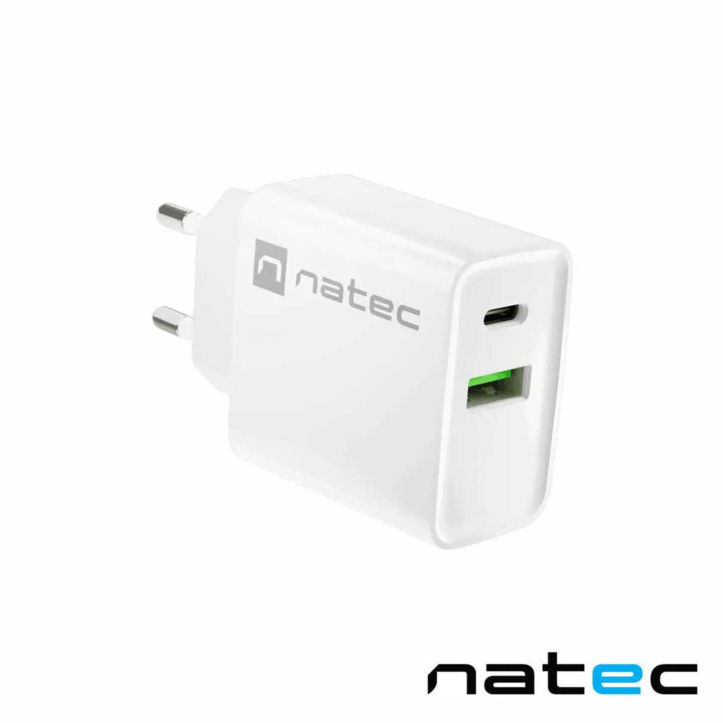 Alimentador RIBERA 1X USB-A + 1X USB-C 20W Branco 1