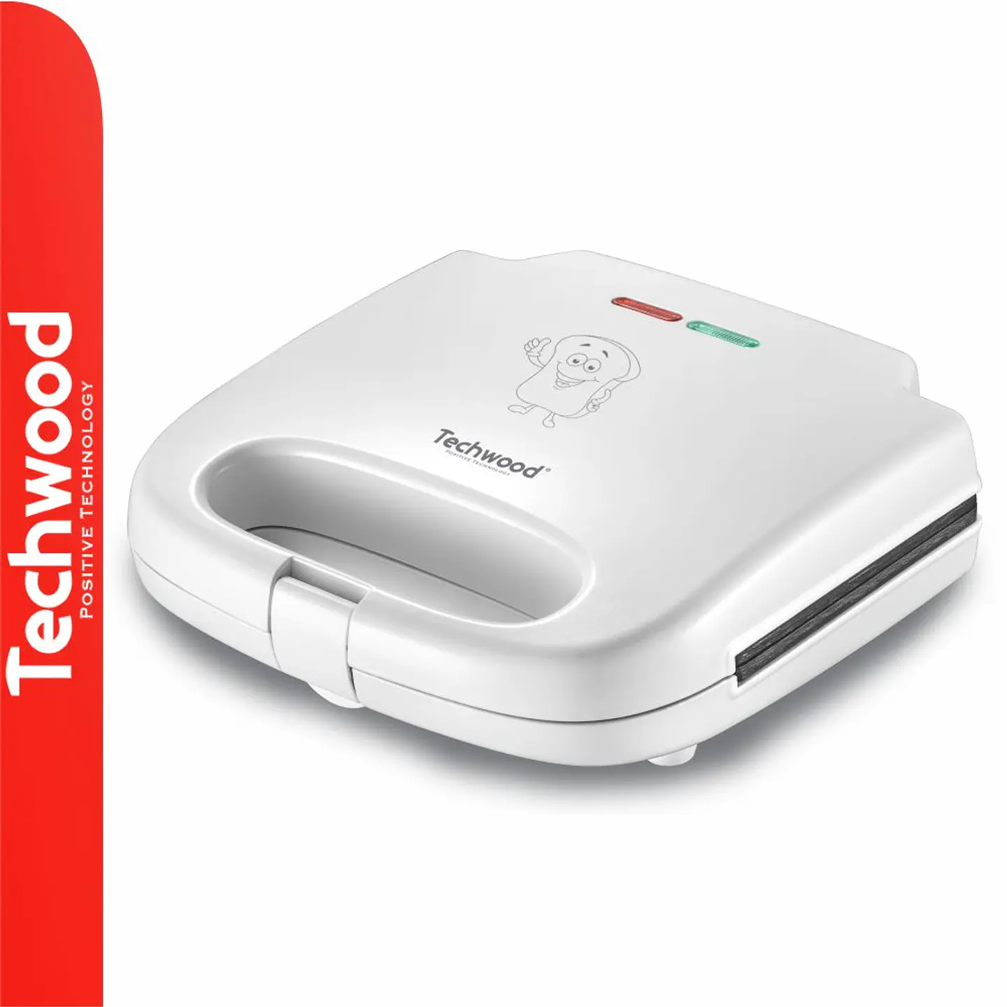 Tostadeira Anti-Aderente Branco 800W TECHWOOD 1