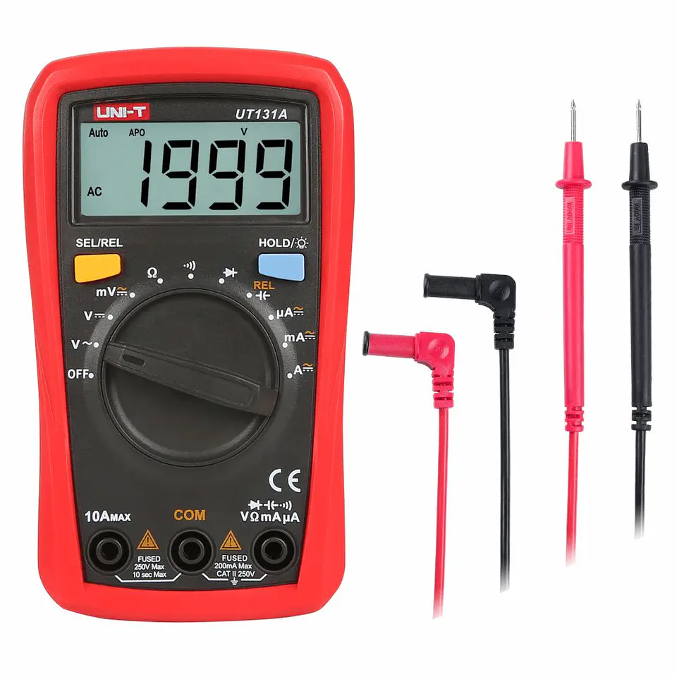 Multímetro Digital 250V 10A 200MOhm Capacitância UNI-T 1