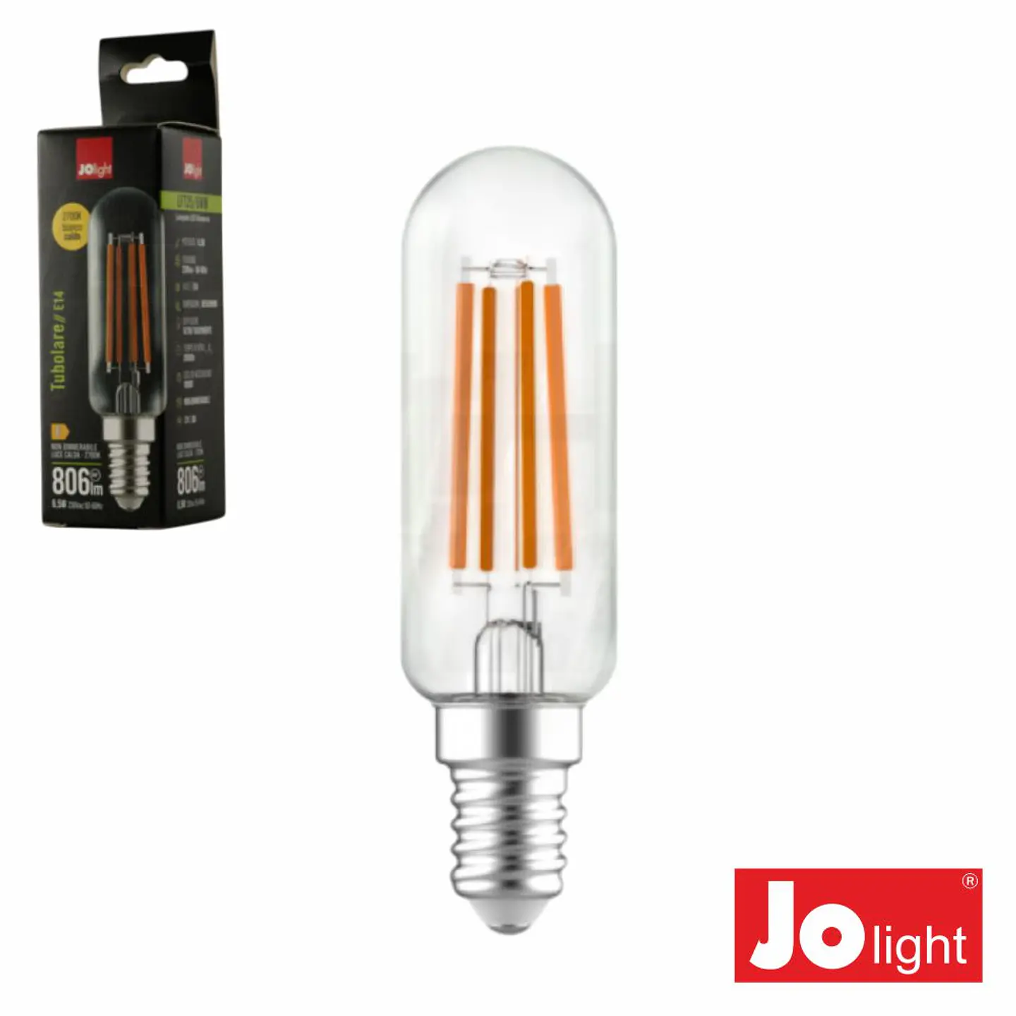 Lâmpada LED E27 T25 Filamento 6.5W 230V 2700K 806lm JOLIGHT 1