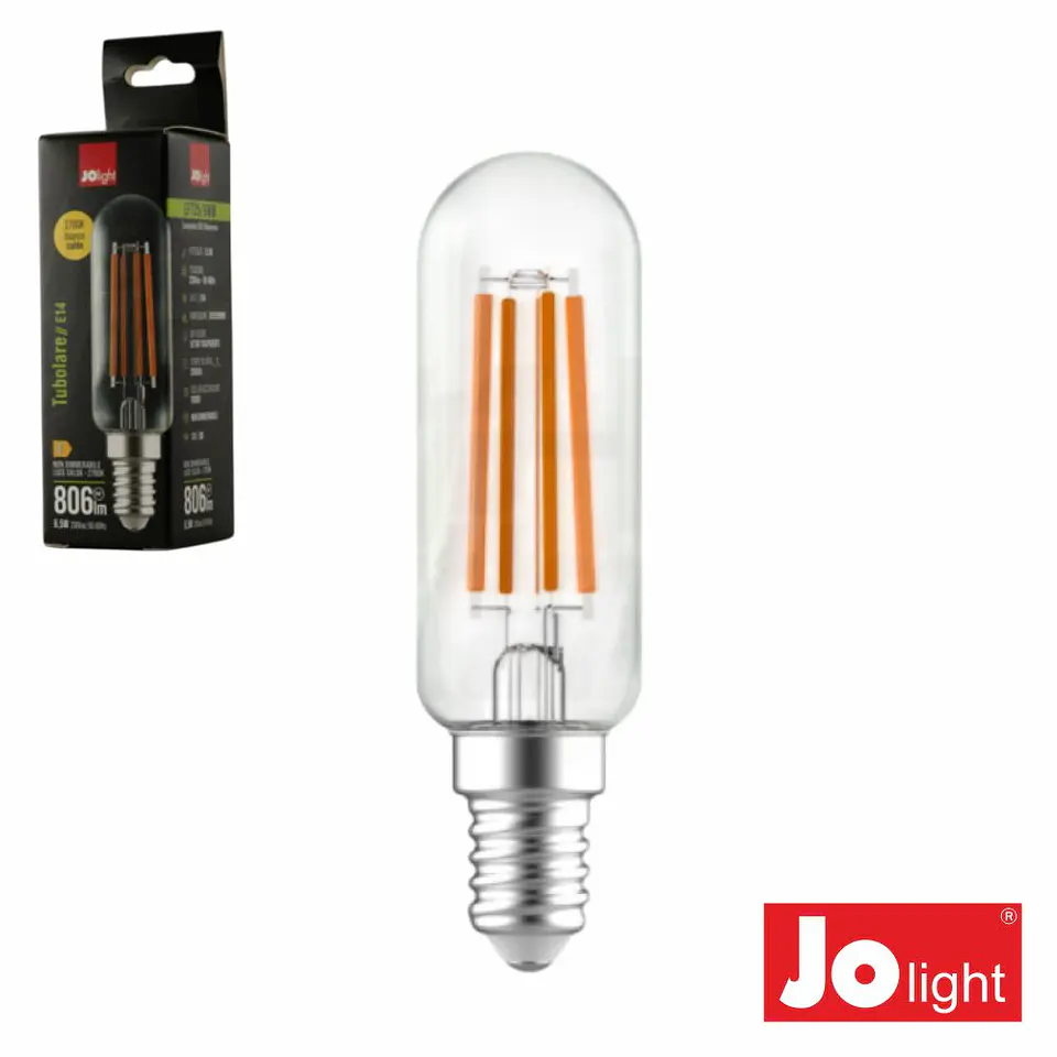 Lâmpada LED E27 T25 Filamento 6.5W 230V 2700K 806lm JOLIGHT 1
