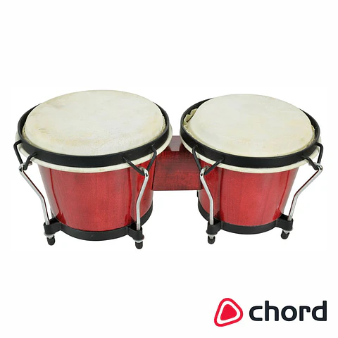 Bongos 6.5"/7.5" Vermelho C/ Bolsa CHORD