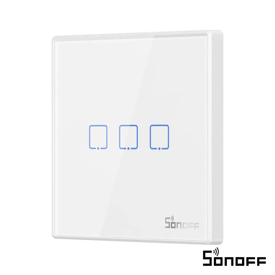Interruptor Parede Tátil RF 3 Gang SONOFF 1