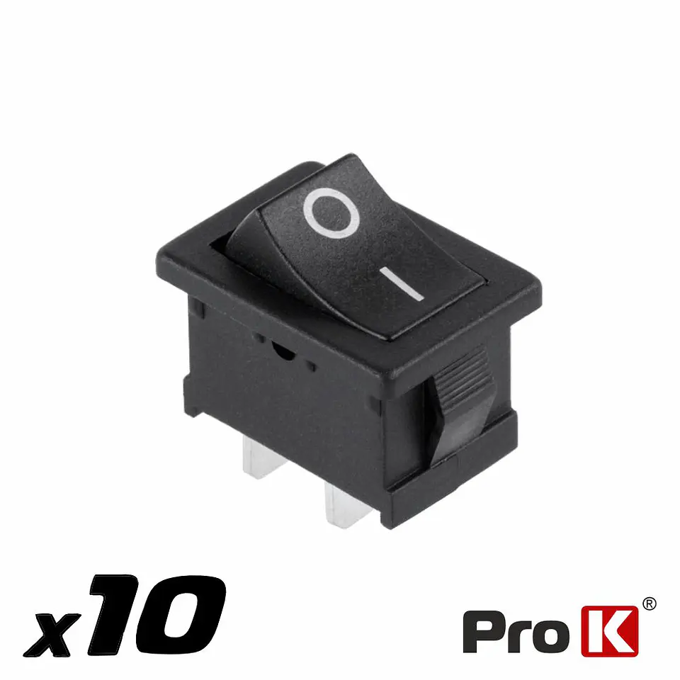 Interruptor Basculante 3A-250v SPST ON-OFF 10x PROK 1