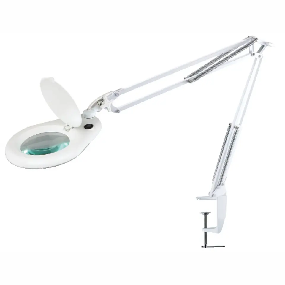 Candeeiro C/ Lupa Bancada 8 Dioptrias 22W Branco 1