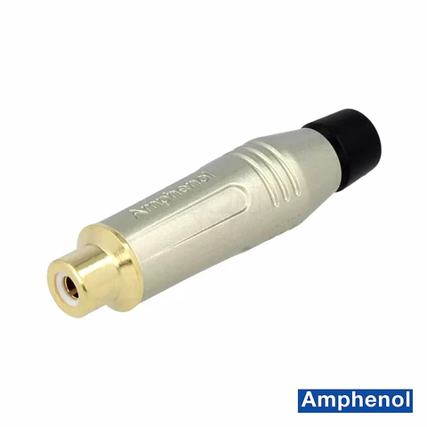 FICHA RCA FÊMEA DOURADO AMPHENOL