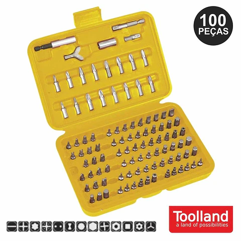 CONJUNTO DE 100 PONTAS P/ ELECTRÓNICA TOOLLAND