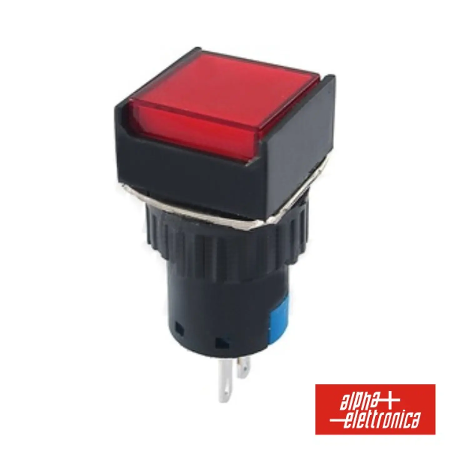 COMUTADOR PULSADOR QUADRADO 230V 1 NA 1 NF VERMELHO UNIPOL 1