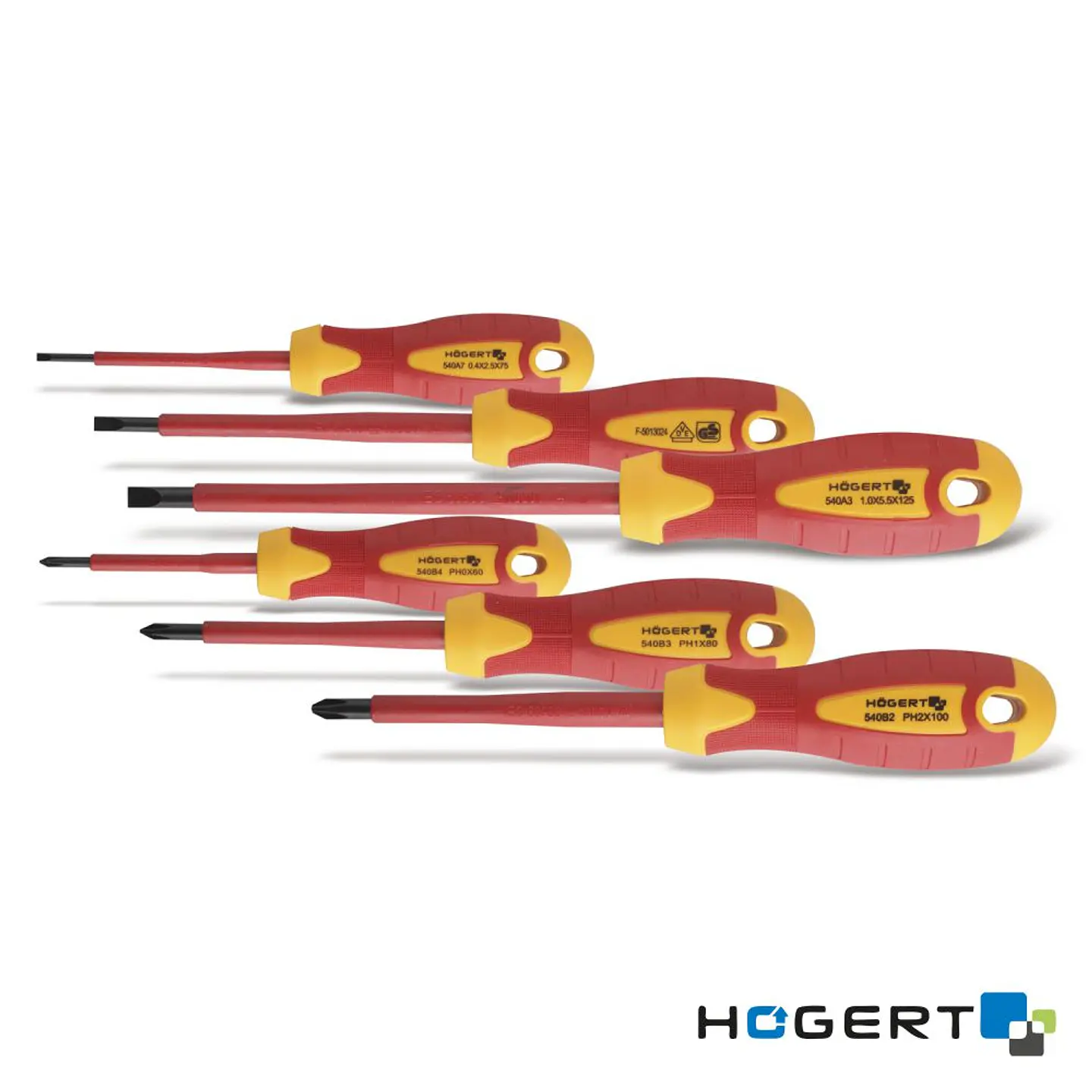 Conjunto de 6 Chaves de Fendas/Philips VDE 1000V HOGERT 1