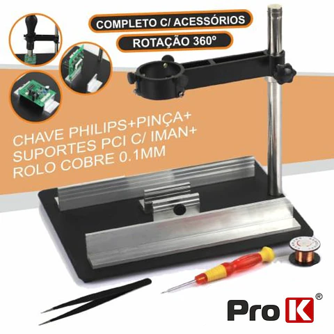 SUPORTE C/PLATAFORMA P/ FERRO DE AR QUENTE PROK
