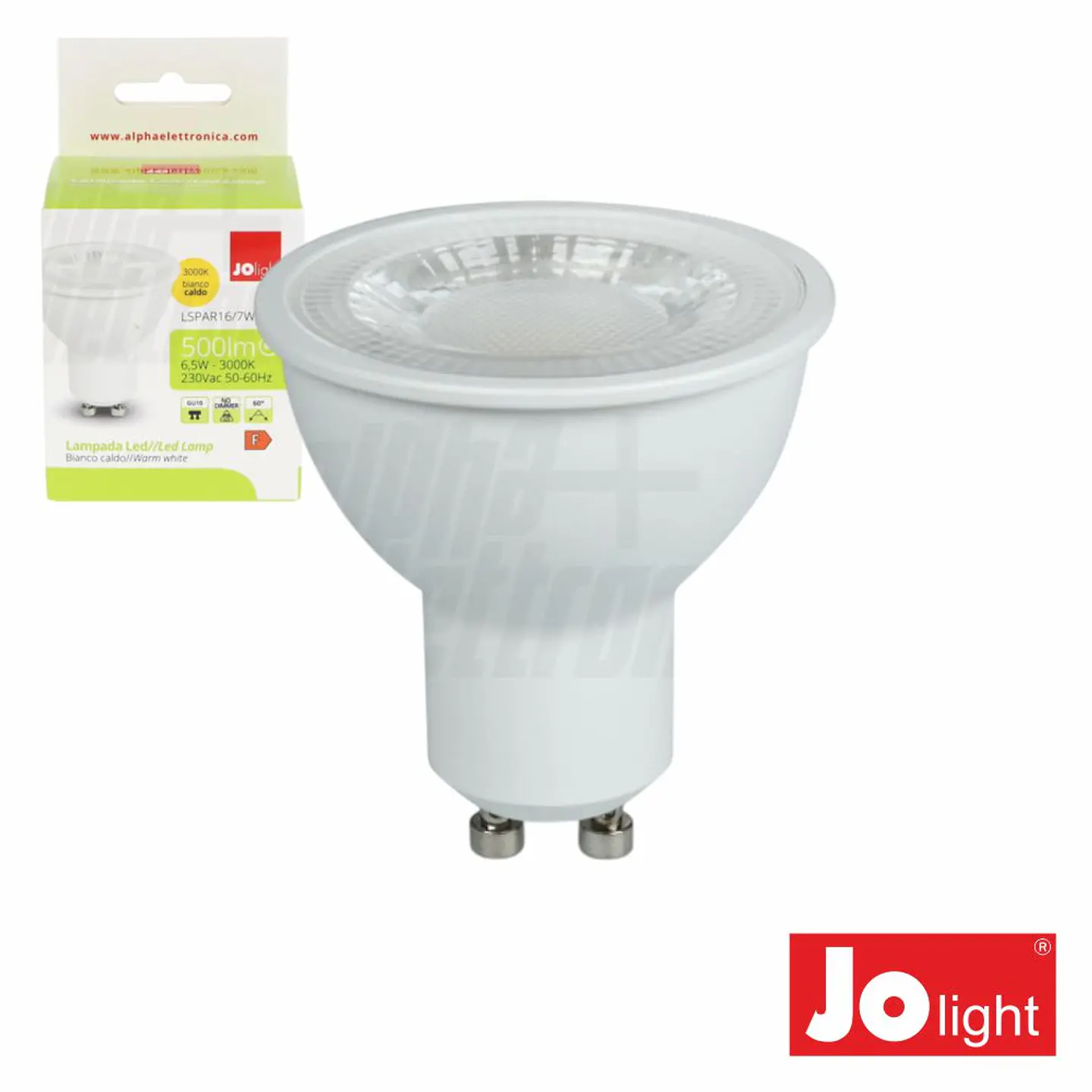 Lâmpada LED GU10 6.5W 60º 230V 3000K 500lm JOLIGHT 1